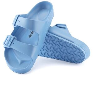 NWOT Birkenstock Sky Blue Footbed Sandals